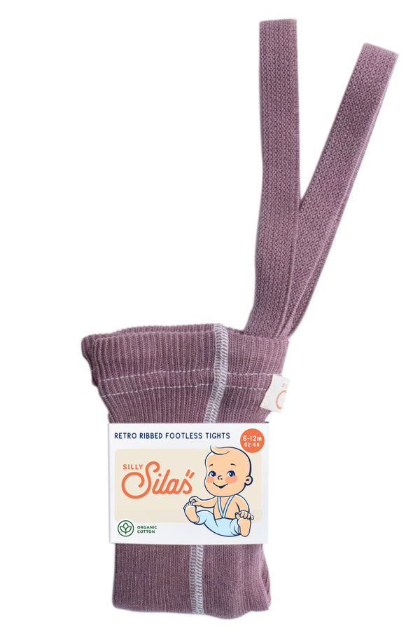 Silly Silas suspender leggings made of Acai Smoothie organic cotton