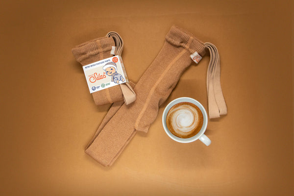 Silly Silas woolen leggings with suspenders Cappuccino Brown