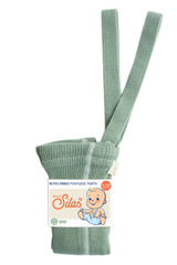 Legginsy Silly Silas na szelkach z bawełny organicznej Matcha Oat Latte