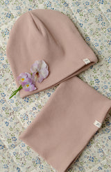 Zestaw czapka + komin Light Pink