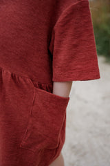 Sukienka Frotte Burgund