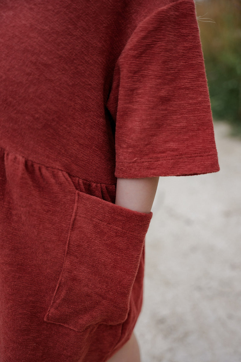 Sukienka Frotte Burgund