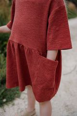 Sukienka Frotte Burgund