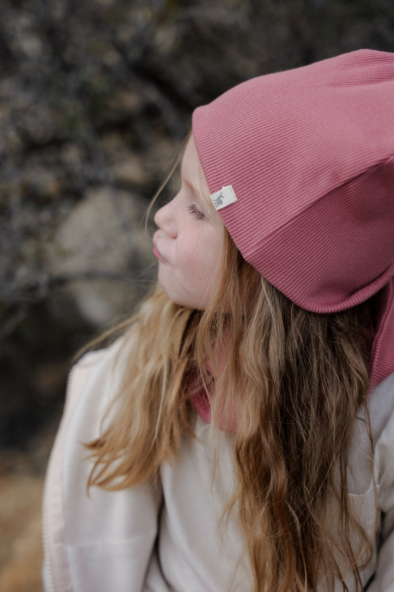 Zestaw czapka + komin Pink