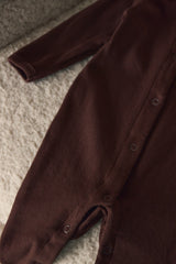 Piżamka Cocoa Brown z bawełny organicznej