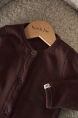 Piżamka Cocoa Brown z bawełny organicznej