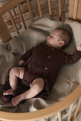 Piżamka Cocoa Brown z bawełny organicznej