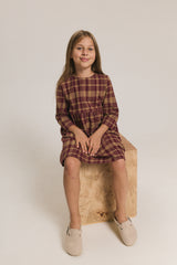 Sukienka N°1 Gingham Burgundy