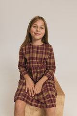 Sukienka N°1 Gingham Burgundy