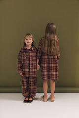 Kurtka Gingham Burgundy