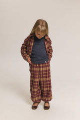 Spodnie balloon Gingham Burgundy