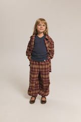 Spodnie balloon Gingham Burgundy