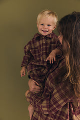 Kurtka Gingham Burgundy