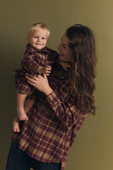 Koszula Gingham Burgundy