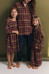 Sukienka N°1 Gingham Burgundy