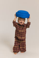 Spodnie balloon Gingham Burgundy