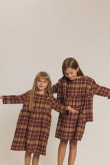 Sukienka N°1 Gingham Burgundy