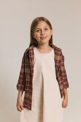 Kurtka Gingham Burgundy