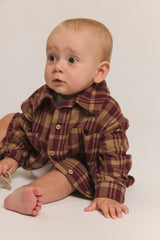 Kurtka Gingham Burgundy