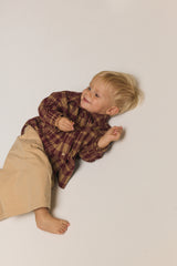Kurtka Gingham Burgundy