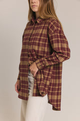 Koszula Gingham Burgundy
