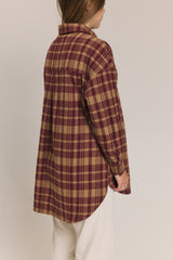 Koszula Gingham Burgundy