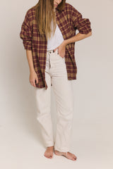Koszula Gingham Burgundy