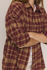 Koszula Gingham Burgundy