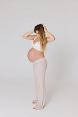 Oatmeal Ribbed Trousers