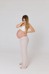 Oatmeal Ribbed Trousers