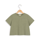 Green T-shirt with short sleeves