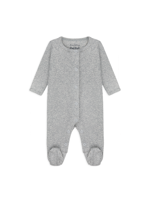 Ribbed cotton pajamas - gray