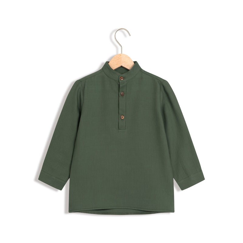 Cone shirt with stand-up collar