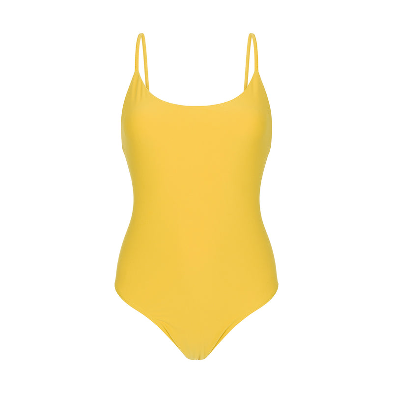 Damski kostium kąpielowy żółty