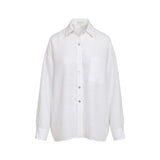 White linen box shirt