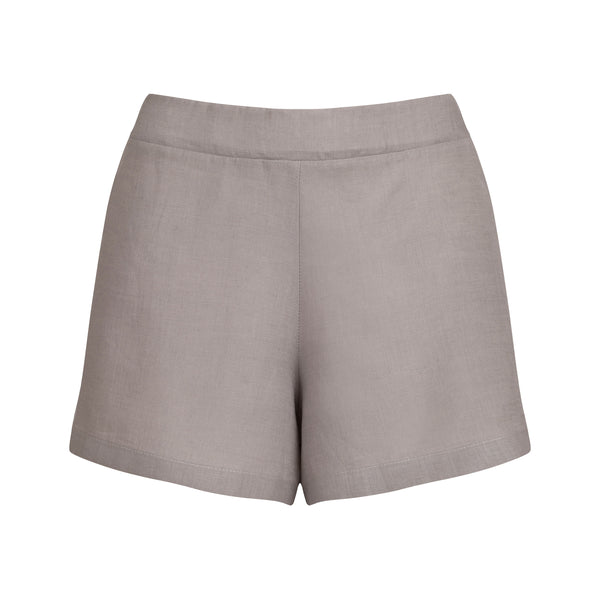 Taupe Linen Shorts