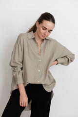 Linen shirt - Dusty Khaki