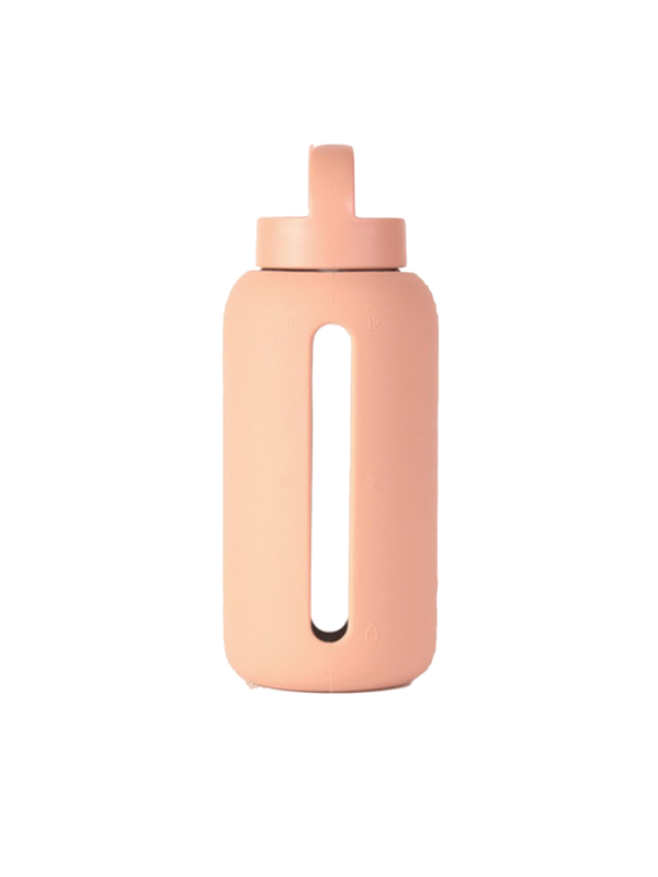 Glass Bottle To Monitor Daily Hydration Day Bottle Rose