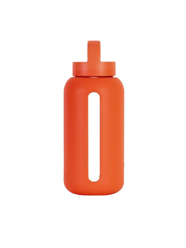 Glass Bottle for Daily Hydration Monitoring Day Bottle Cherry