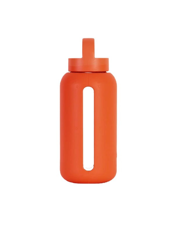 Szklana butelka do monitorowania dziennego nawodnienia Day Bottle Cherry