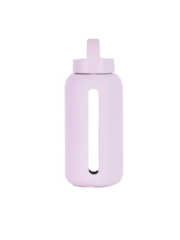 Glass Bottle To Monitor Daily Hydration Day Bottle Lilac