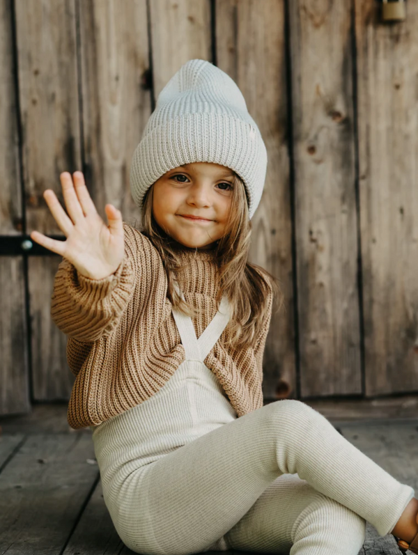 Children's woolen sweater - almond