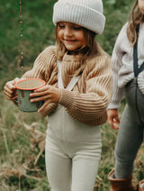 Dziecięcy wełniany sweter - almond