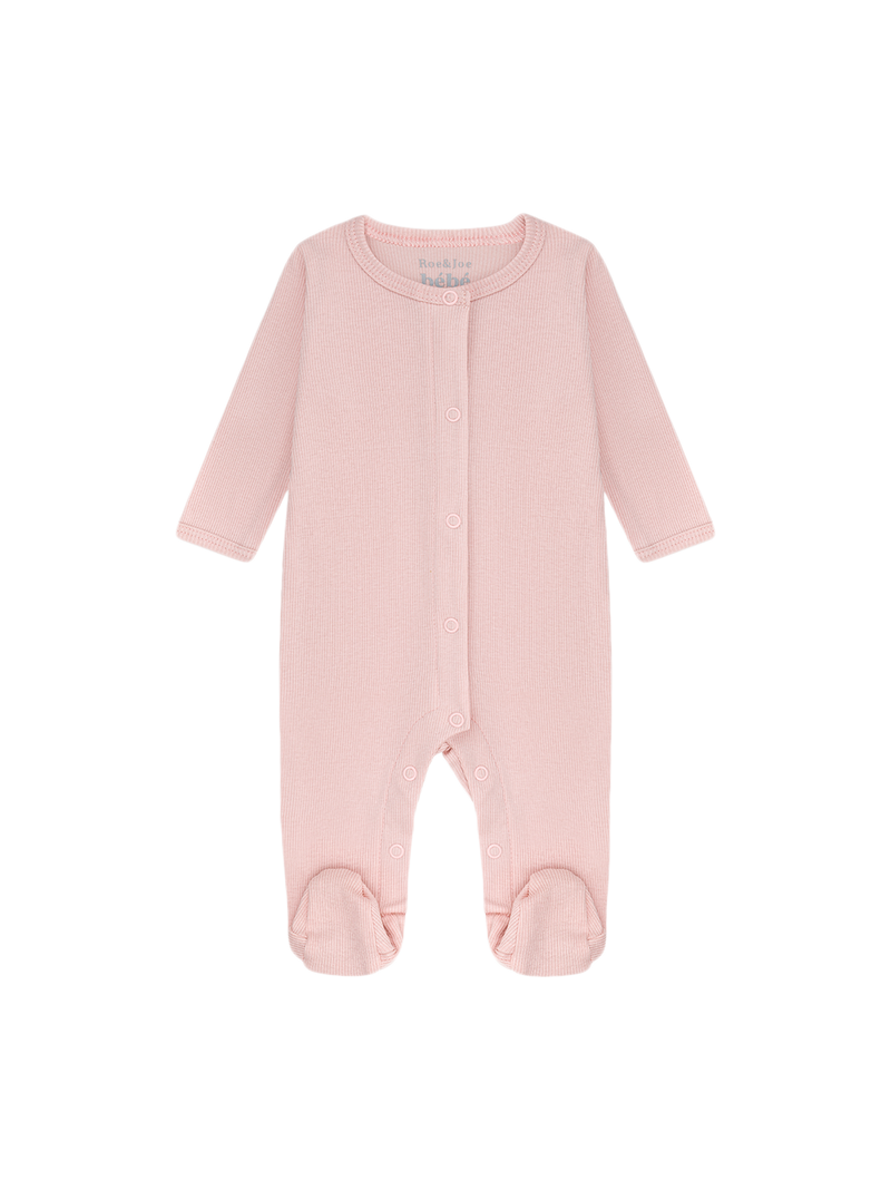 Ribbed cotton pajamas-pink