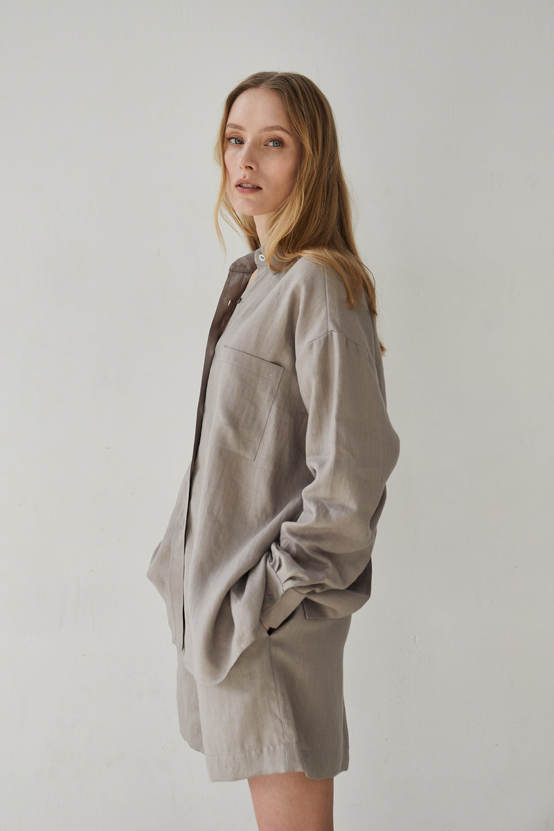 Lniana koszula Beige