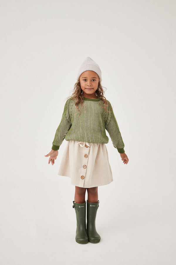 Corduroy skirt beige