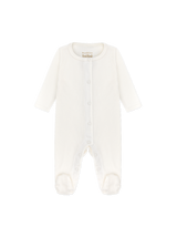 Ribbed cotton pajamas - white